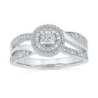 Promise My Love Womens 1/5 Ct. T.w. Genuine Diamond White Round Promise Ring