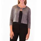 Nina Leonard Logo Eyelet Bolero