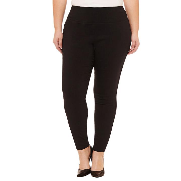 Worthington Skinny Fit Pull On Pants-plus