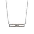 Footnotes She Rocks Womens Clear Crystal Pure Silver Over Brass Rectangular Pendant Necklace