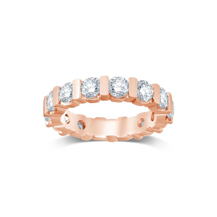 3 Ct. T.w. Diamond 14k Rose Gold Eternity Band