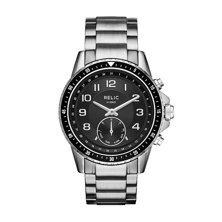 Relic Duncan Mens Silver Tone Smart Watch-zrt1007