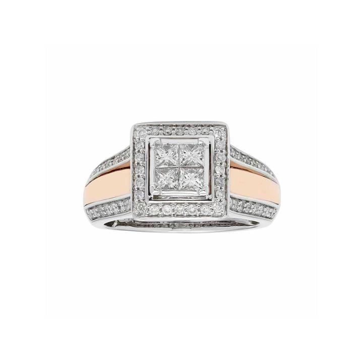 Womens 7/8 Ct. T.w. Genuine White Diamond 14k Gold Bridal Set