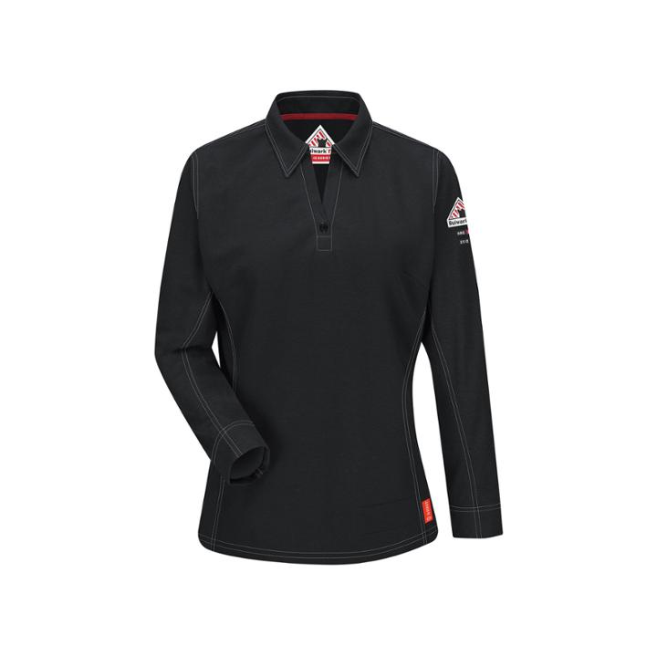 Bulwark Womens Flame Resistant Long-sleeve Polo