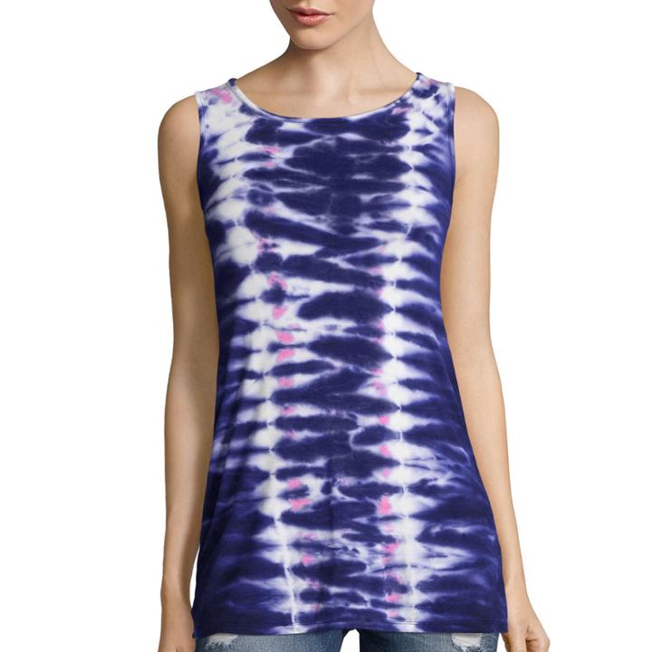 Belle + Sky&trade; Tie Dye Twist Back Tank Top