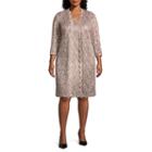 R & M Richards Long Sleeve Jacket Dress - Plus