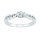 Promise My Love Womens 1/3 Ct. T.w. Genuine Round White Diamond 10k Gold Promise Ring