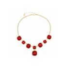 Monet Jewelry Womens Red Y Necklace