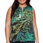 A.n.a Two-pocket Henley Tank Top - Plus