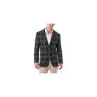 Men's Bold Plaid Wool Blend Peak Lapel Blazer