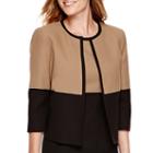 Black Label By Evan-picone Crepe Colorblock Jacket