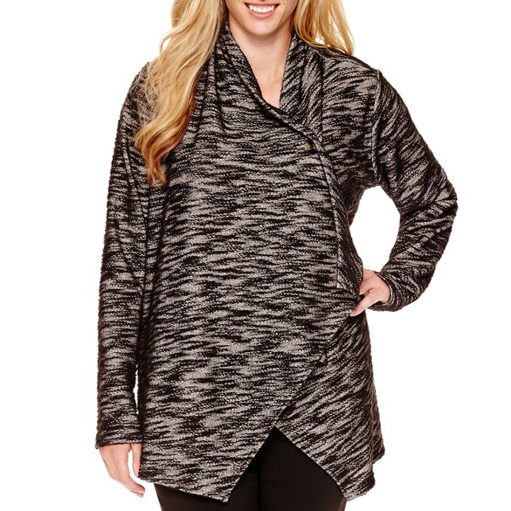 Alyx Long-sleeve Asymmetrical Wrap Top - Plus