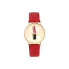 Mixit Lipstick Dial Womens Red Strap Watch-pts2786