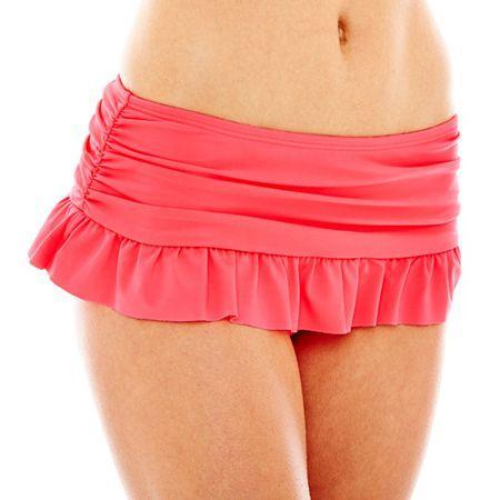 Arizona Solid Skirtini Swim Bottoms - Juniors