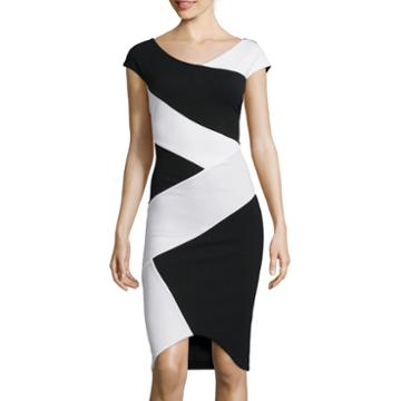 Fifth & Park Colorblock Bodycon Dress