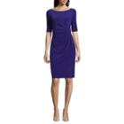 Jessica Howard Elbow Sleeve Shift Dress-petites