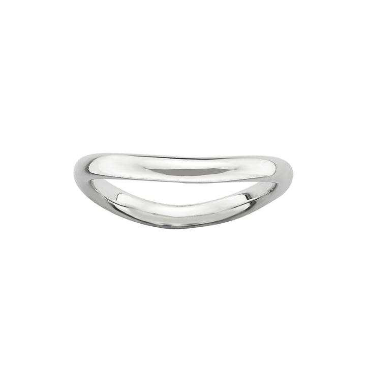 Personally Stackable Sterling Silver Smooth Wave Ring