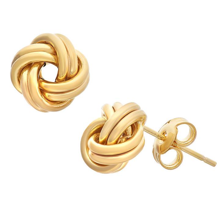 Made In Italy 8.2mm Knot Stud Earrings