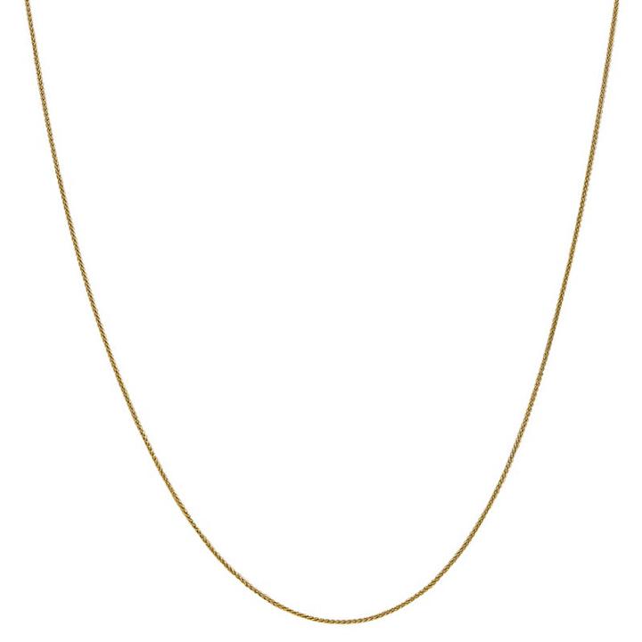 14k Gold Solid Wheat 14 Inch Chain Necklace