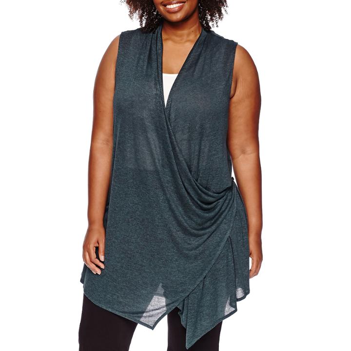 Worthington Transforming Cozy Vest - Plus