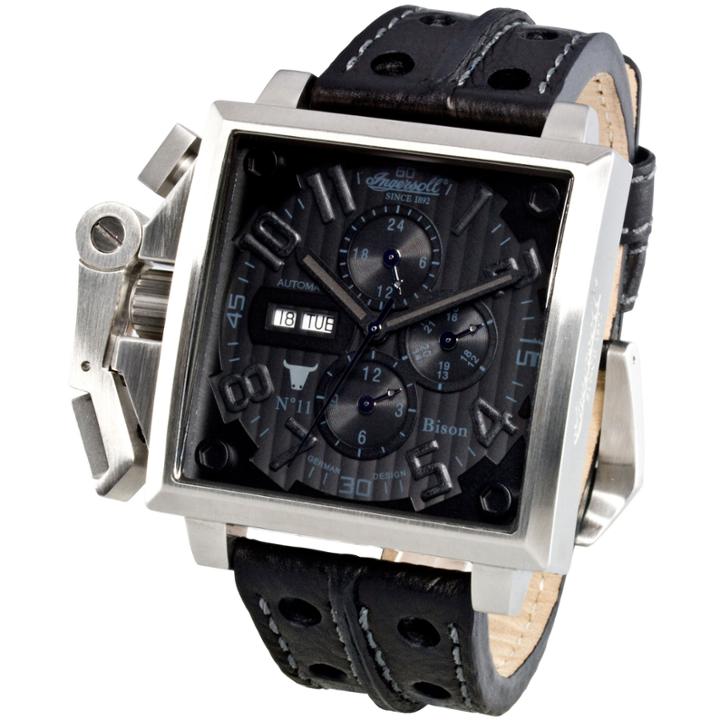 Ingersoll Bison No. 11 Black Leather Watch