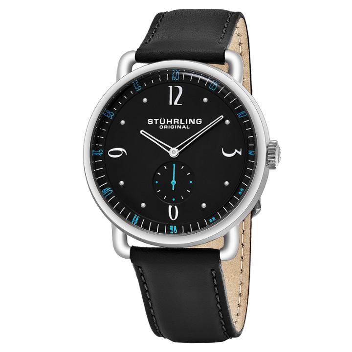 Stuhrling Mens Black Strap Watch-sp16391