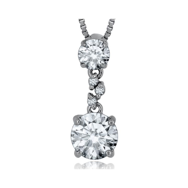 Lab-created White Sapphire Sterling Silver Necklace