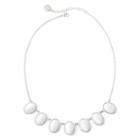 Liz Claiborne White Stone Silver-tone Collar Necklace