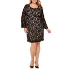 Robbie Bee Long-sleeve Lace Sheath Dress - Plus