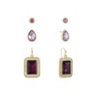 Monet Jewelry 3 Pair Purple Earring Sets