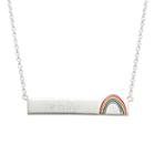 Personalized Sterling Silver Rainbow Emoji Name Necklace