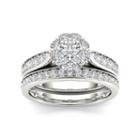 Original Moxie Womens 1 Ct. T.w. White Diamond 10k Gold Bridal Set