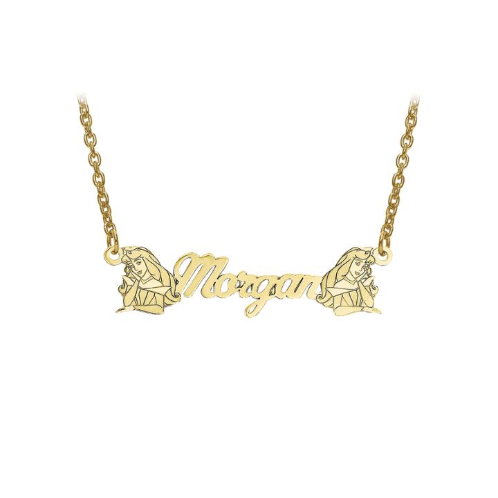 Disney Personalized Sleeping Beauty 8x32mm Name Necklace