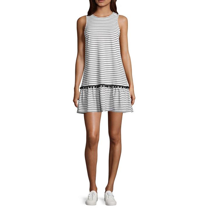 City Triangle Casual Sleeveless Trapeze Dress-juniors