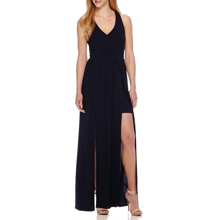 Rebecca B Sleeveless Panel Skirt Maxi Dress