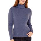 Liz Claiborne Long-sleeve Ribbed Knit Turtleneck Sweater - Tall