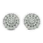 1/10 Ct. T.w. White Diamond Sterling Silver 8.5mm Stud Earrings