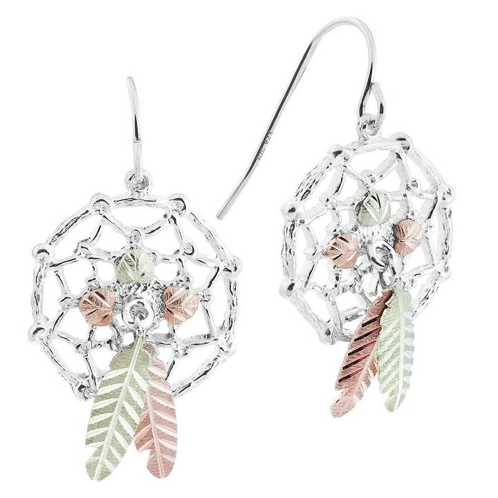 Black Hills Gold Dream Catcher Drop Earrings