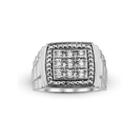 Mens 1/10 Ct. T.w. Diamond Sterling Silver Ring