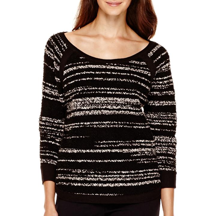 Liz Claiborne 3/4-sleeve High-low Pullover Sweater