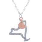 Silver Treasures New York State Womens Sterling Silver Pendant Necklace