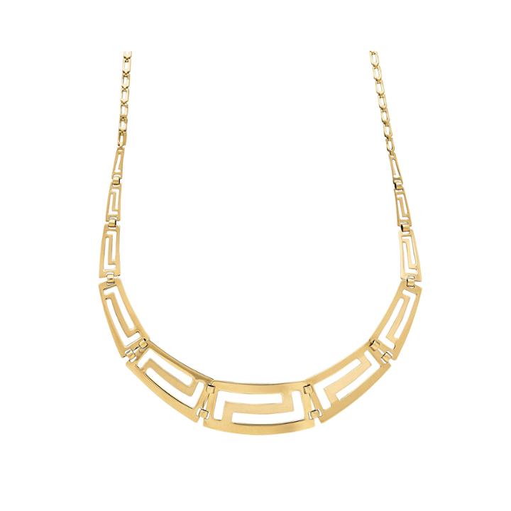Infinite Gold&trade; 14k Yellow Gold Graduated Greek Key Necklace