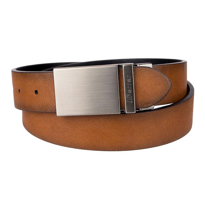 Men's J. Ferrar Reversible Belt With Plaque Buckle