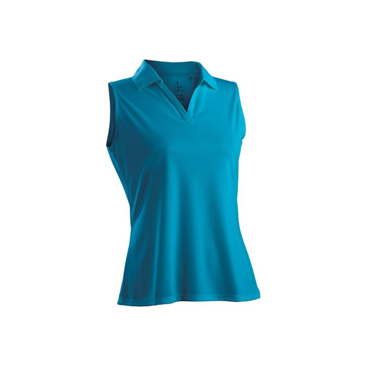 Luster Sleeveless Plus Sleeveless Knit Polo Shirt Plus