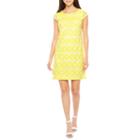 R & K Originals Short Sleeve Lace Shift Dress