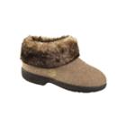 Isotoner Sweater Knit Faux-fur Cuff Boot Slippers