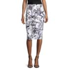 Worthington Contrast Waistband Pencil Skirt - Tall