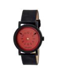 Simplify Unisex The 2300 Red Dial Leather-band Watch Sim2304