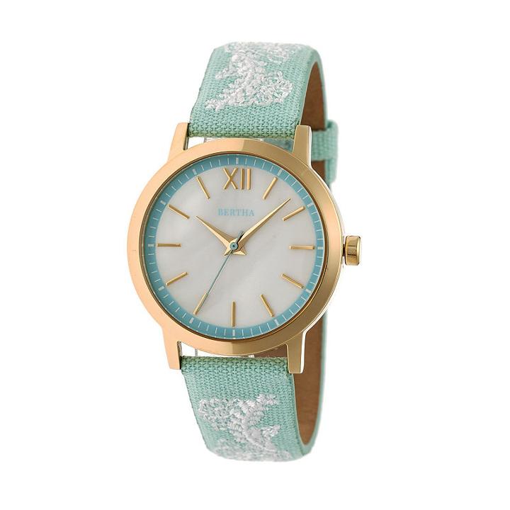 Bertha Unisex Blue Strap Watch-bthbr7302