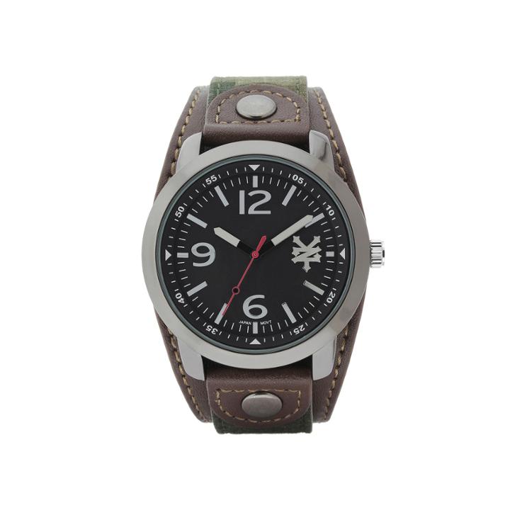 Zoo York Mens Brown Camouflage And Black Strap Watch